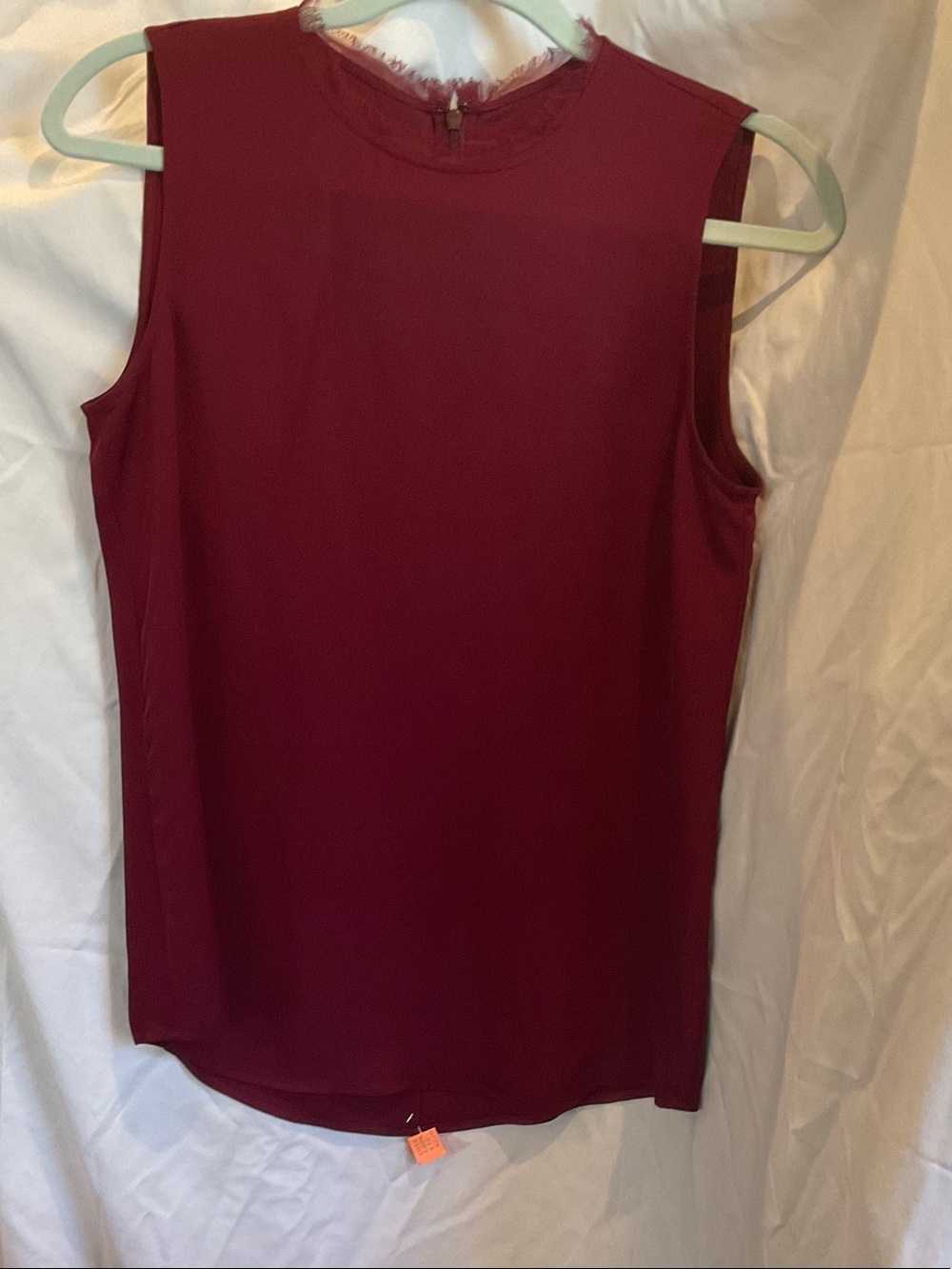 Vince Sleeveless Mock Neck Tank - Burgundy